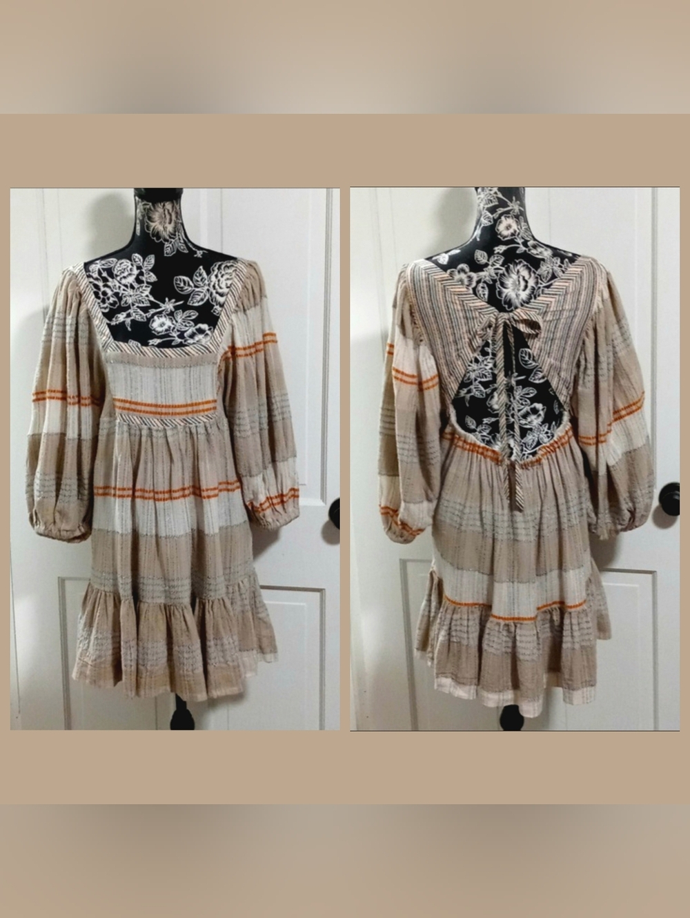 🆕️ 🧡Free People🧡 - Cozy Striped Mini Dress - Picture 2 of 16